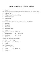 Bài tập trắc nghiệm địa lý lớp 10 (4) 