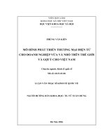 Mô hình phát triển thương mại điện tử cho doanh nghiệp vừa và nhỏ trên thế giới và gợi ý cho việt nam 
