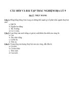 Câu hỏi và bài tập trắc nghiệm địa lý 9 (7) 