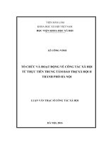 Tổ chức và hoạt động về công tác xã hội từ thực tiễn trung tâm bảo trợ xã hội II, thành phố hà nội 