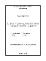 ĐẤU THẦU CỦA CÁC NHÀ THẦU TRONG NƯỚC TRONG ĐẤU THẦU XÂY LẮP QUỐC TẾ