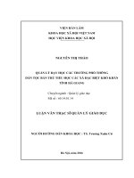Quản lý dạy học trong trường phổ thông dân tộc bán trú tiểu học các vùng đặc biệt khó khăn tỉnh hà giang 