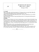 Đề kiểm tra giữa học kì 1 môn vật lý lớp 10