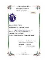 Grade 10th students learning english vocabulary a case study at phalai high school