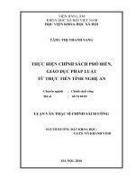Thực hiện chính sách phổ biến, giáo dục pháp luật từ thực tiễn Tỉnh Nghệ An