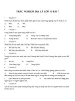 Bài tập trắc nghiệm địa lý lớp 10 (5) 