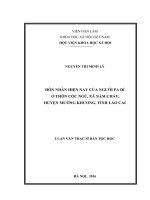 Hôn nhân hiện nay của người pa dí ở thôn cốc ngù, xã nậm chảy, huyện mường khương, tỉnh lào cai 