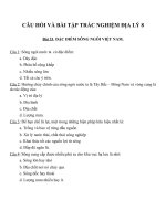 Câu hỏi và bài tập trắc nghiệm địa lý 8 (4) 