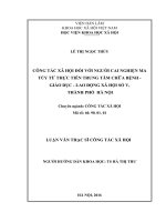 Công tác xã hội đối với người cai nghiện ma túy từ thực tiễn trung tâm chữa bệnh   giáo dục   lao động xã hội số v, thành phố hà nội