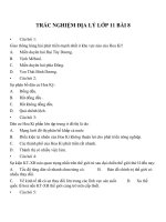 Bài tập trắc nghiệm địa lý lớp 10 (11) 