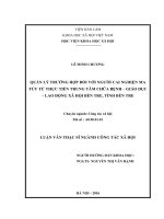 Quản lý trường hợp đối với người cai nghiện ma túy từ thực tiễn Trung tâm Chữa bệnh –Giáo dục Lao động Xã hội Bến Tre, tỉnh Bến Tre