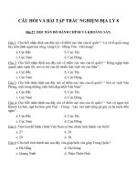 Câu hỏi và bài tập trắc nghiệm địa lý 8 (12) 