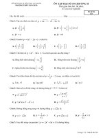 BÀI TẬP TRẮC NGHIỆM ĐẠI SỐ 10 CHƯƠNG II