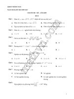 180 CÂU TRẮC NGHIỆM ÔN THI ĐẠI HỌC MÔN TOÁN CHUYÊN ĐỀ MŨ LOGARIT