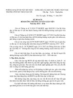 Kế hoạch bồi dưỡng thường xuyên giáo viên THCS