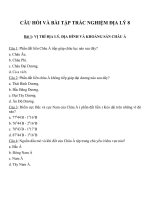 Câu hỏi và bài tập trắc nghiệm địa lý 8 (6) 