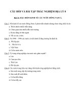 Câu hỏi và bài tập trắc nghiệm địa lý 8 (3) 
