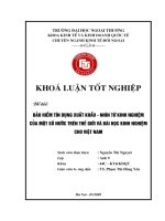 Bảo hiểm tín dụng xuất khẩu   nhìn từ kinh nghiệm của một số nước trên thế giới và bài học kinh nghiệm cho việt nam 