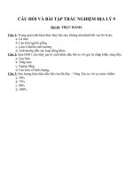 Câu hỏi và bài tập trắc nghiệm địa lý 9 (3) 