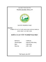 Nghiên cứu xử lý nước thải chăn nuôi sau biogas bằng thực vật thủy sinh  