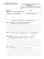 Đề khảo sát đầu năm môn toán 6