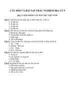 Câu hỏi và bài tập trắc nghiệm địa lý 9 (6) 