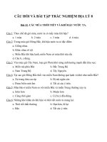 Câu hỏi và bài tập trắc nghiệm địa lý 8 (2) 