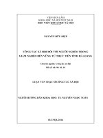 Công tác xã hội đối với người nghèo trong giảm nghèo bền vững từ thực tiễn tỉnh hà giang