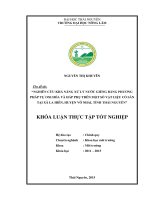 Nghiên cứu khả năng xử lý nước giếng bằng phương pháp tự oxi hóa và hấp phụ trên một số vật liệu có sẵn tại xã la hiên   huyện võ nhai   tỉnh thái nguyên  