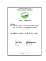 Tìm hiểu nhận thức của người dân về môi trường trên địa bàn xã âu lâu   thành phố yên bái   tỉnh yên bái