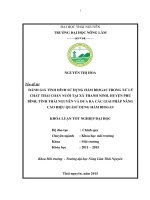 Đánh giá tình hình sử dụng hầm biogas trong xử lý chất thải chăn nuôi tại xã thanh ninh   huyện phú bình   tỉnh thái nguyên và đưa ra các giải pháp nâng cao hiệu quả sử dụng hầm biogas 