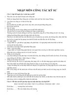 NHẬP MÔN CÔNG TÁC KỸ SƯ