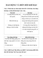 ĐỀ CƯƠNG DAO ĐỘNG VÀ BIẾN ĐỔI KHÍ HẬU