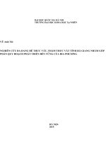 Nghiên cứu đa dạng hệ thực vật, thảm thực vật tỉnh hà giang nhằm góp phần quy hoạch phát triển bền vững của địa phương 