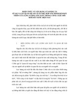 TIỂU LUẬN TRIẾT học   NHẬN THỨC và sự vận DỤNG của ĐẢNG TA về QUY LUẬT QUAN hệ sản XUẤT   lực LƯỢNG sản XUẤT TRONG CÔNG CUỘC đổi mới HIỆN NAY