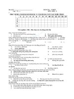 Đề kiểm tra 15 phút Sinh học 11 3