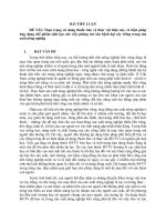 Thực trạng sử dụng thuốc bảo vệ thực vật hiện nay và biện pháp ứng dụng chế phẩm sinh học cho việc phòng trừ sâu bệnh hại cây trồng trong sản xuất nông nghiệp