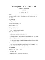 Đề cương môn KHÍ TƯỢNG CƠ SỞ.