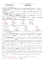 đề ôn thi TNTHPT môn tiếng anh