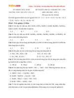 Đề thi giữa học kì 1 môn Hóa học lớp 11 trường THPT Nguyễn Văn Cừ, Bắc Ninh năm học 2015 - 2016