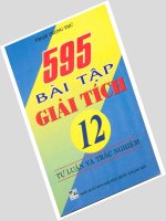 595 bài tập giải tích 12 tự luận và trắc nghiệm có đáp án