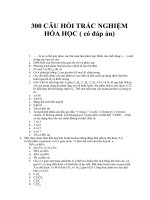 300 CÂU HỎI HÓA HỌC ( CÓ ĐÁP ÁN)