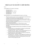 ĐỀ CƯƠNG PHÁP LUẬT TÀI NGUYÊN VÀ MÔI TRƯỜNG