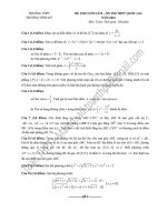 Đề thi cuối năm   ôn thi THPT quốc gia môn toán trường THPT văn ký bến tre năm 2016 