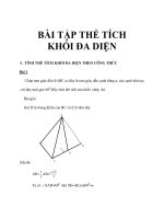 Bài tập thể tích khối đa diện 