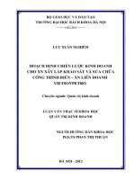 HOẠCH ĐỊNH CHIẾN LƯỢC KINH DOANH CHO XN XÂY LẮP KHẢO SÁT VÀ SỬA CHỮA CÔNG TRÌNH BIỂN – XN LIÊN DOANH VIETSOVPETRO