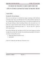 Phân tích ma trân BCG ngành gỗ