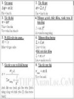 công thức giải nhanh môn  lý 1