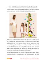 Cách dự tính chiều cao khi trưởng thành cho trẻ cực chuẩn