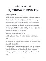 ĐỀ CƯƠNG PHÂN TÍCH THIẾT KẾ  HỆ THỐNG THÔNG TIN